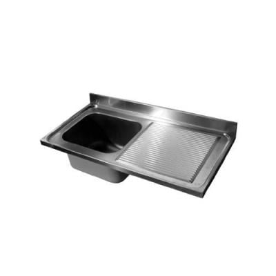 Haut de table de rinçage en acier inoxydable