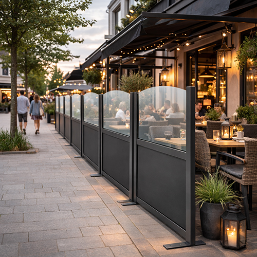 Paravent pour terrasse de restauration