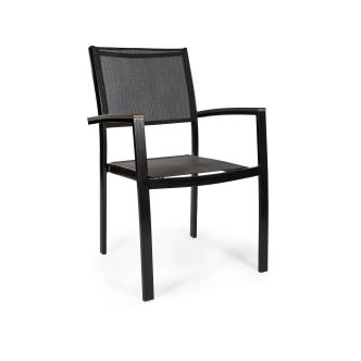 Chaise de terrasse - Luna Super - Noir - Textilène - Gastro HW-21538 €70.00 Chaises de terrasse