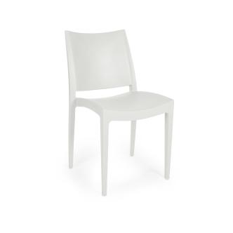 Chaise de terrasse - Emma - Blanc - Plastique - Gastro HW-61244 €42.95 Chaises de terrasse
