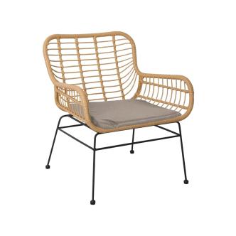 Chaise longue de terrasse - Rotin - Naturel - Coussin inclus - Gastro HW-60964 €115.00 Chaises de terrasse