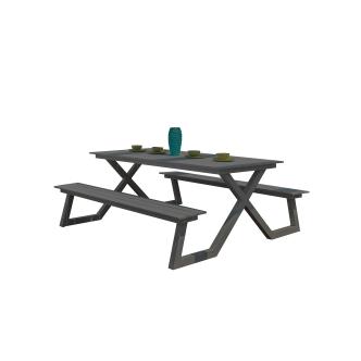 Set pique-nique - Aluminium Max - 200 CM - Gris - Gastro 71055 €795.00 Table de terrasse