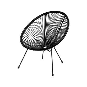 Chaise Longue de Terrasse - Megan - Structure Acier Noir - Gastro HW-141016 €69.95 Chaises de terrasse