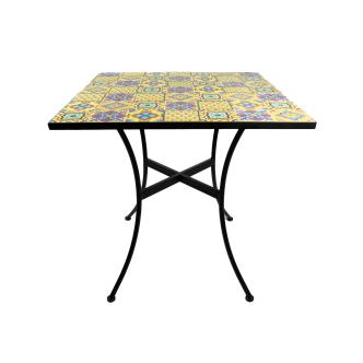 Table de terrasse - Céramique - Acier noir - 70 x 70 CM - Gastro HW-141015 €109.95 Table de terrasse
