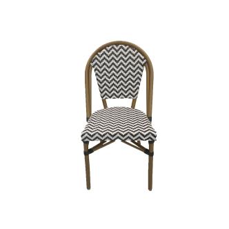 Chaise de terrasse Paris - Textilène - Noir / Blanc - Gastro HW-140799 €75.95 Chaises de terrasse