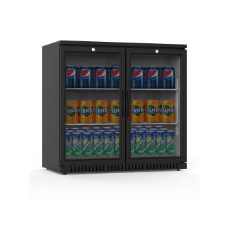 Réfrigérateur porte vitrée - 210 Litre - 2 portes - Noir - Gastro HW-12507 €459.00 Vitrine à boisson