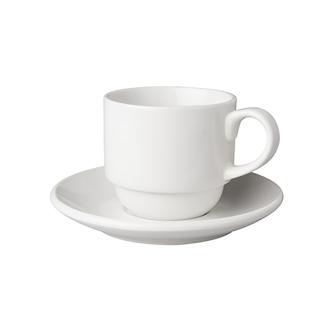 Tasse et soucoupe - 20 CL - Large - Blanc - 6 pièces - Mammoet - Budgetline - 506955 W506955 €25.95 Gobelets et tasses