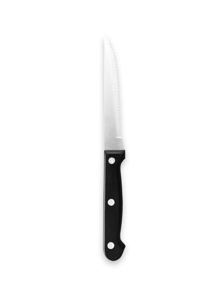 Couteau à Steak - 22 CM - Manche Noir - Gastro