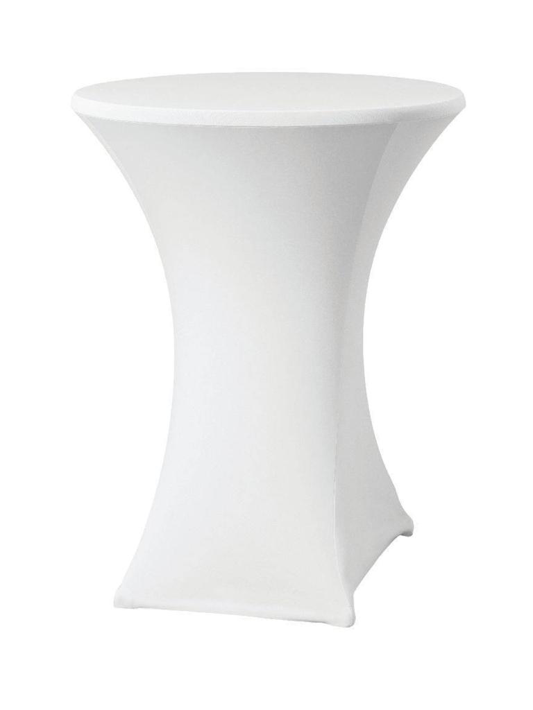 Housse pour table haute - Basic - Blanc - Ø80-85 CM - Dena - 023481