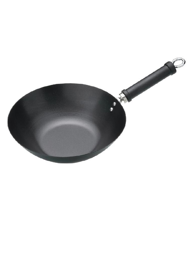 Poêle wok - Ø 30,5 x H 12 CM - Acier carbone - Kitchen Craft - K249