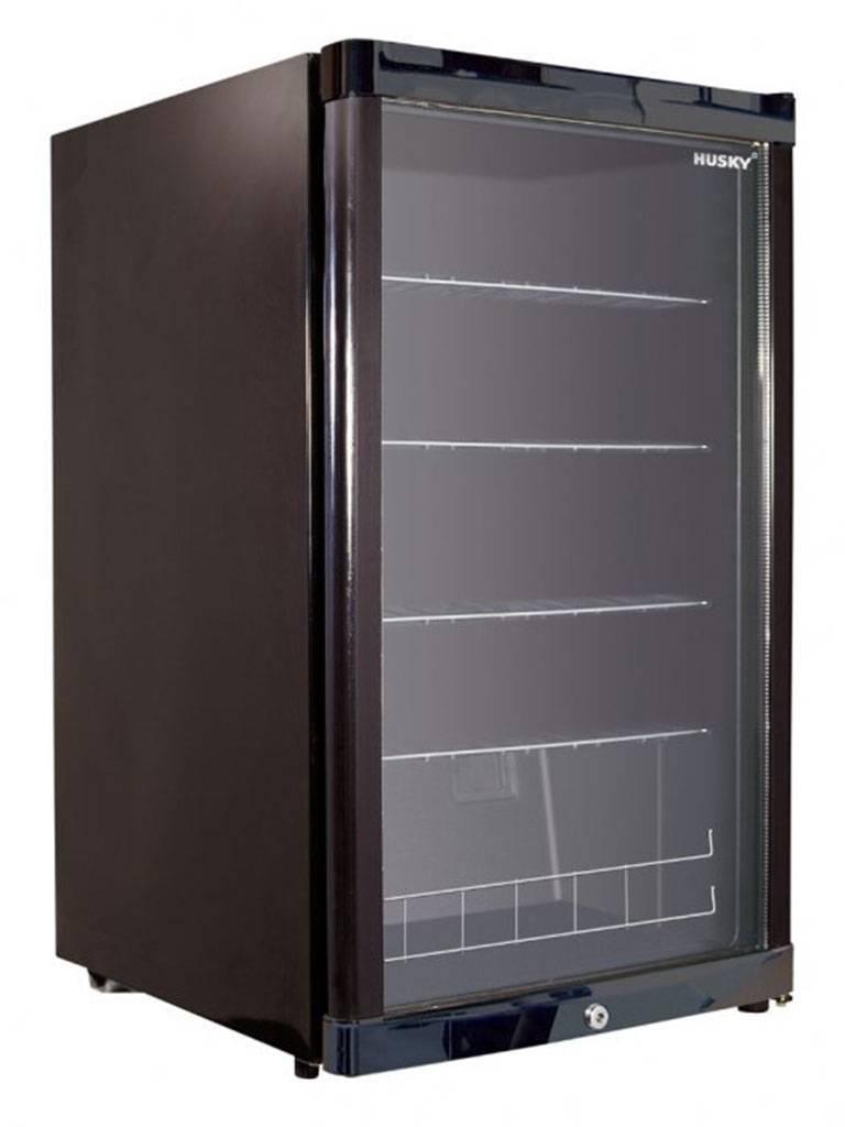 Réfrigérateur porte vitrée - 122 litres - 1 porte - Noir - Husky - KK110-BK-NL-HU