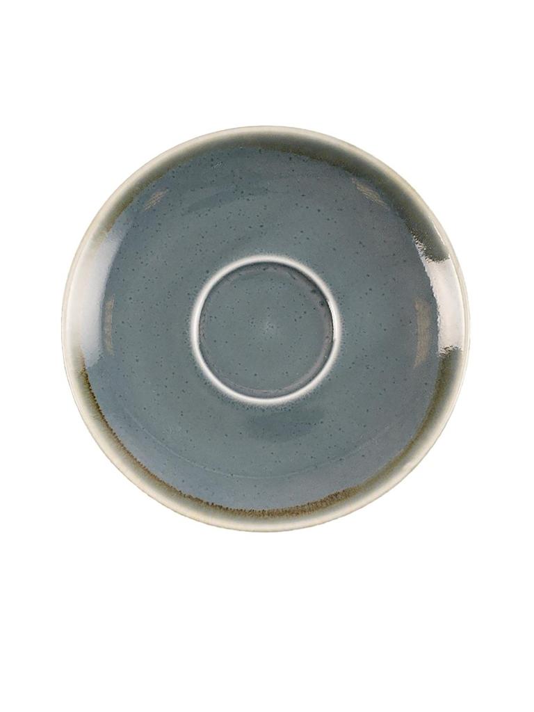 Plat tasse cappuchino - 6 pièces - Bleu - Ø 14,2 CM - Porcelaine - Olympia - GP347