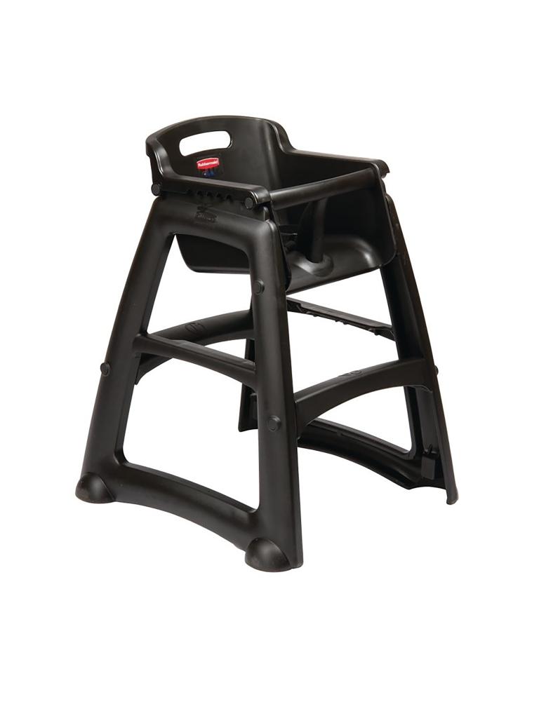 Chaise haute - Noir - H 75,6 x 59,7 x 59,7 CM - Plastique - Rubbermaid - GG477