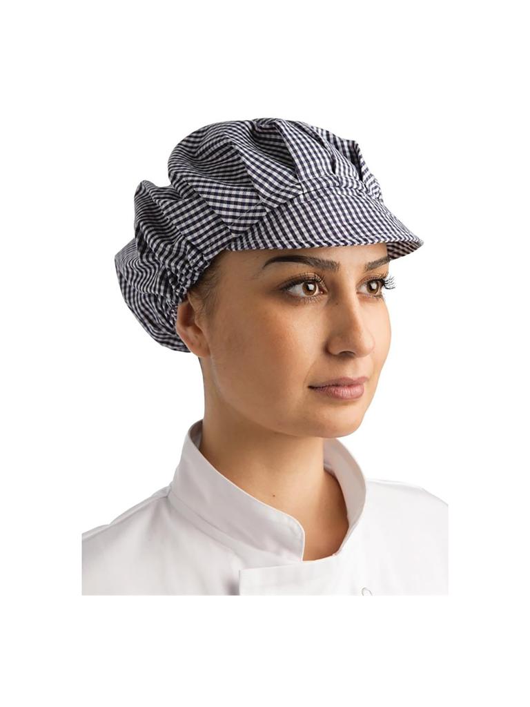 Chapeau - Unisexe - Taille unique - Bleu/Blanc - Polyester/Coton - Vêtements de Chef Blancs - B257