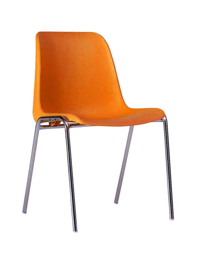 Chaise de cantine - Easy - Orange - Empilable - Gastro