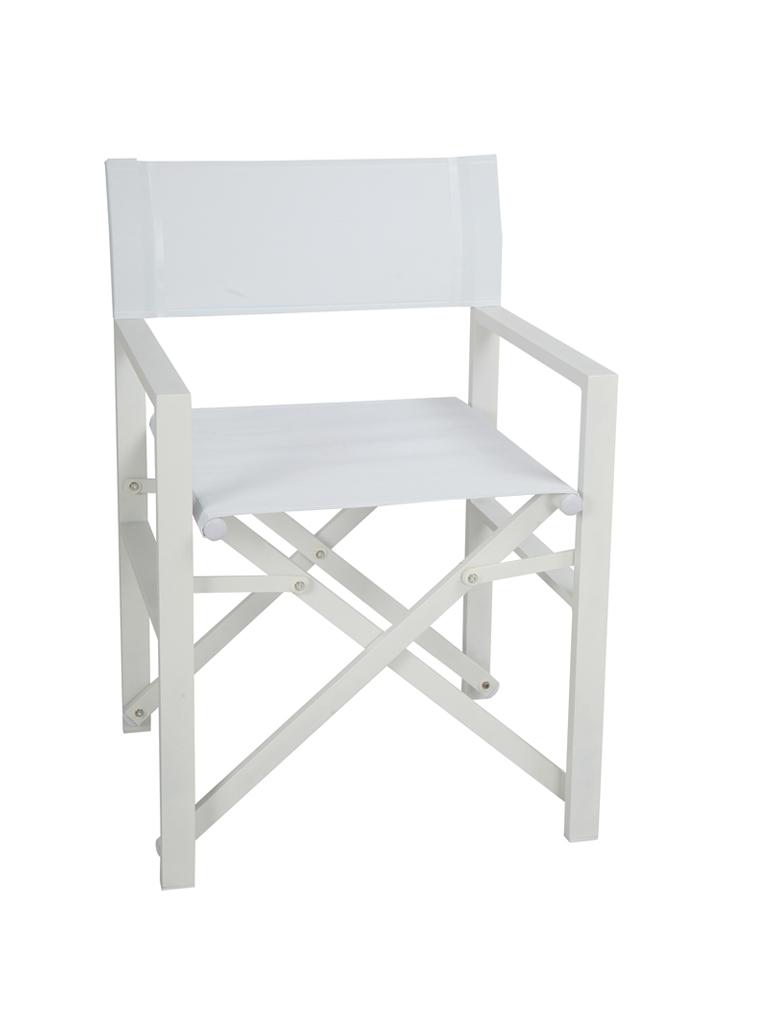 Chaise de terrasse - Max - Blanc - Aluminium - Gastro