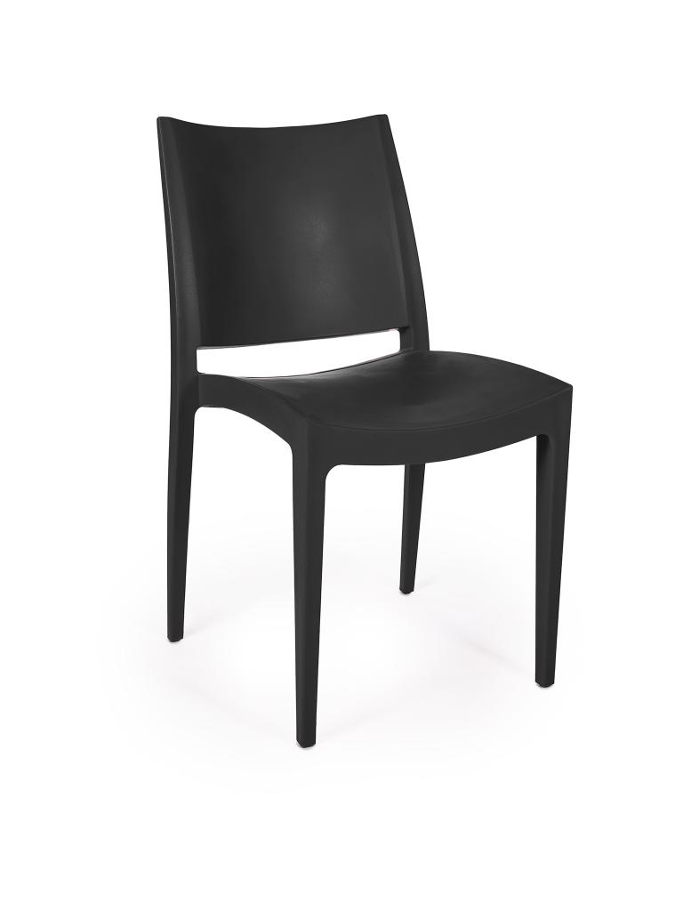 Chaise de terrasse - Emma - Noir - Plastique - Gastro