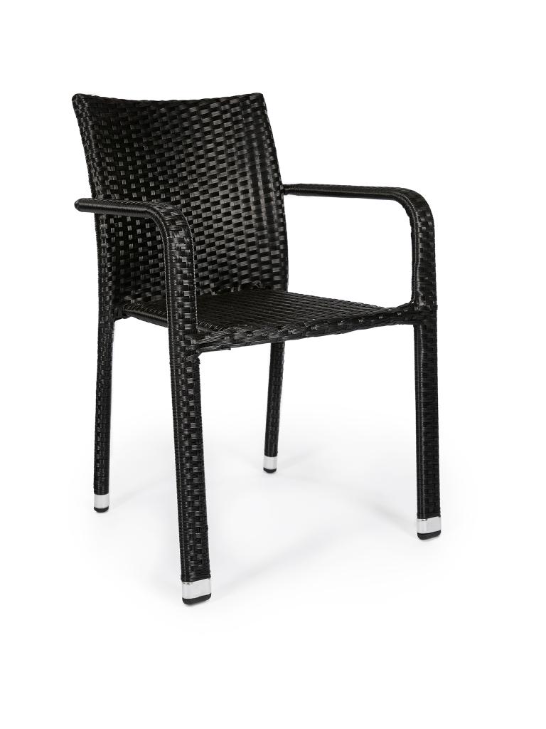 Chaise de patio - Lincoln - Noir - Gastro