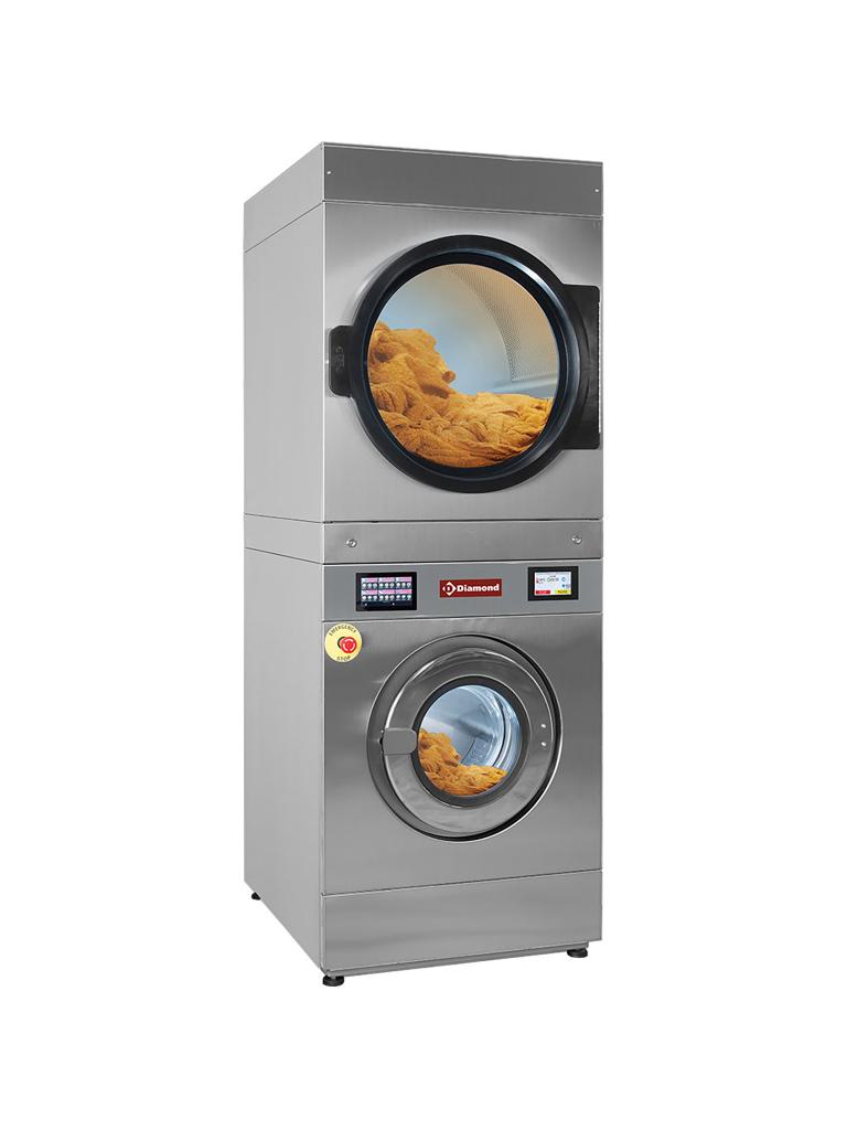 Lave-linge à super centrifugation - Ecran tactile - Electrique - 11 KG + Séchoir rotatif 11 KG - Electrique - Diamond - DEES/11-TS