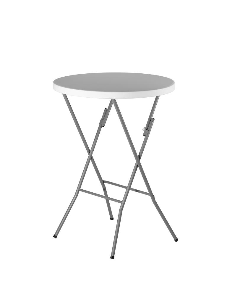 Table pliable - Ø 180 x H 74 CM - Ronde - Blanc / Gris - Gastro