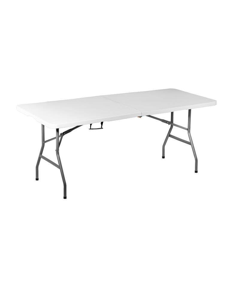 Table pliable - 183 x 75 x H 74 CM - Blanc / Gris - Gastro
