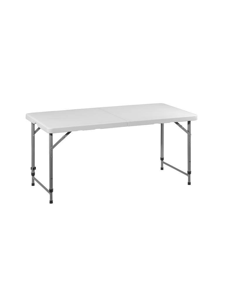Table pliable - 122 x 61 x H 74 CM - Blanc / Gris - Gastro