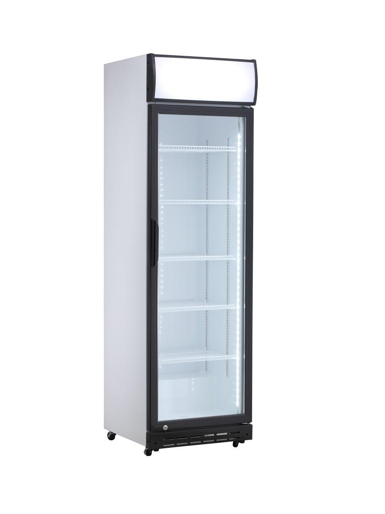 Réfrigérateur porte vitrée - 390 Litres - Noir/Blanc - 1 porte - Gastro 