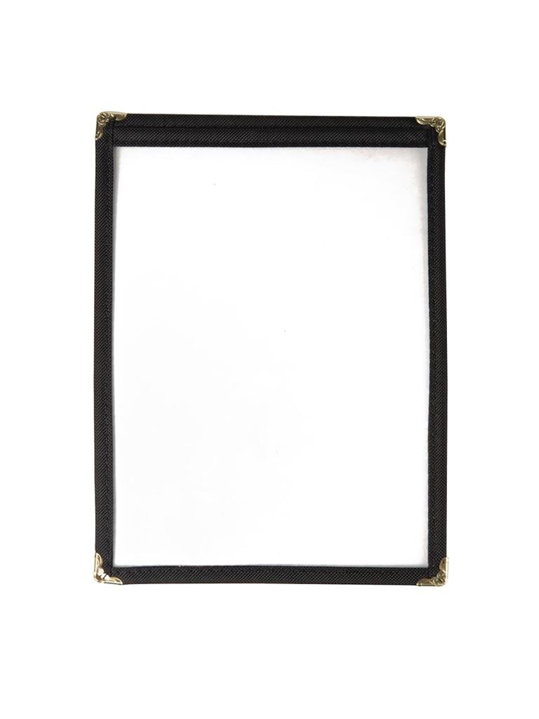 Porte menu - A5 - Noir - H 24 x 17,8 x 0,2 CM - Plastique - Olympia - E290