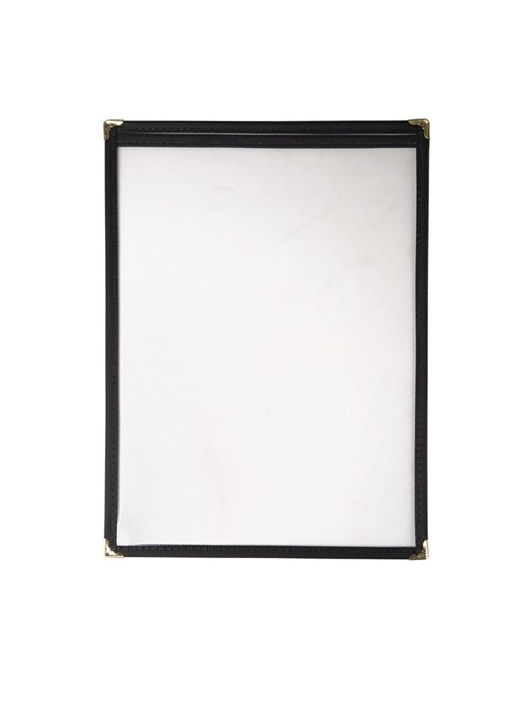 Porte menu - A4 - Noir - H 32 x 23,5 x 0,2 CM - Plastique - Olympia - E292