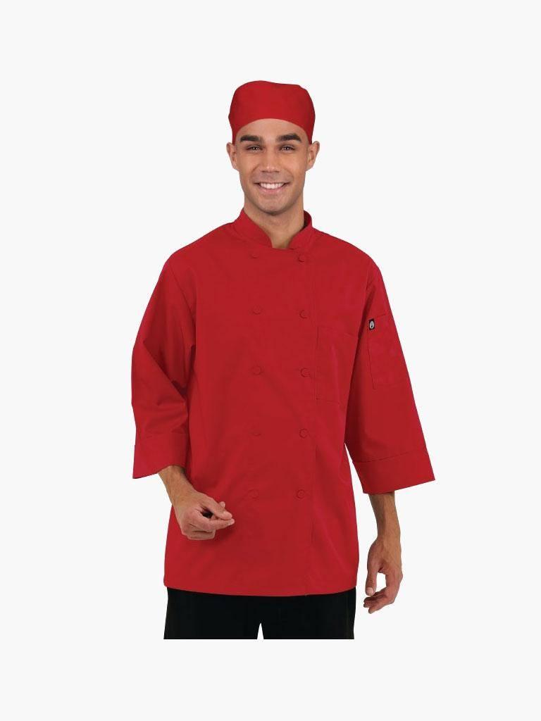 Veste de cuisine - Unisexe - Rouge - Polyester/Coton - Chef Works - B106