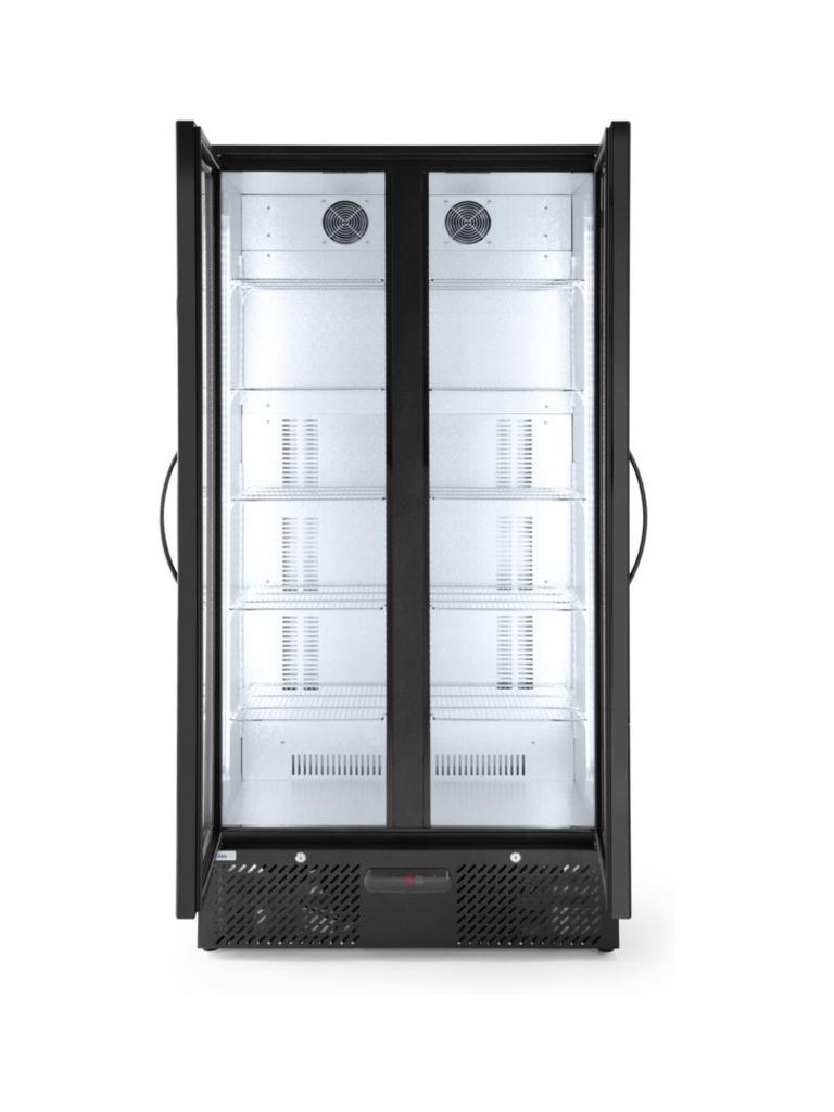 Réfrigérateur backbar à double portes 458L - Aluminium Chromé - H 182 X 51,5 X 90 CM - Arktic - 233931