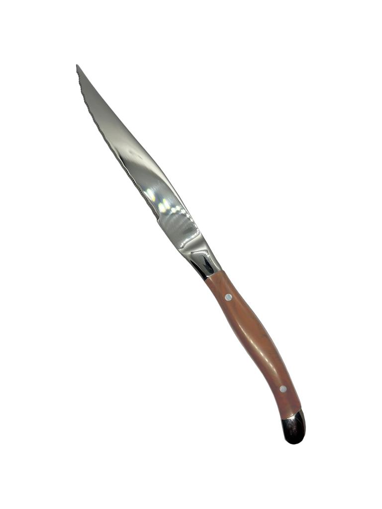 Couteau à steak - 23,2 CM - Manche Marron - Chuletero - G-Tableware - 6 pièces - G-line