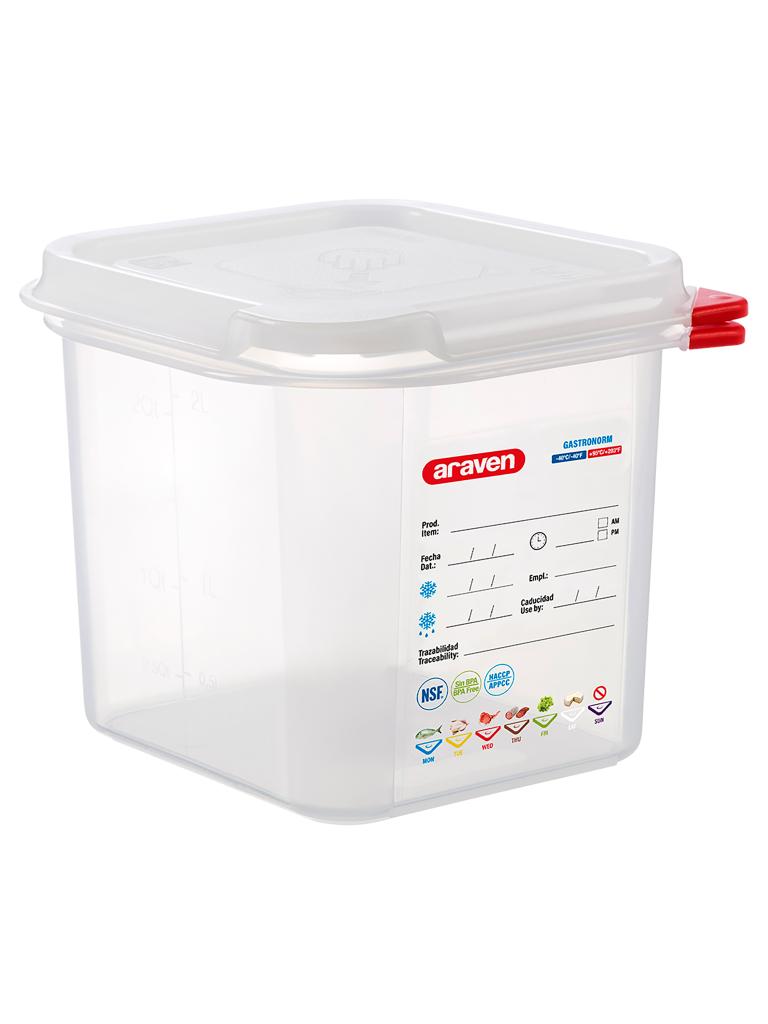 Boîte alimentaire - 1/6 GN - profondeur 150 mm - Polypropylène - Gastro