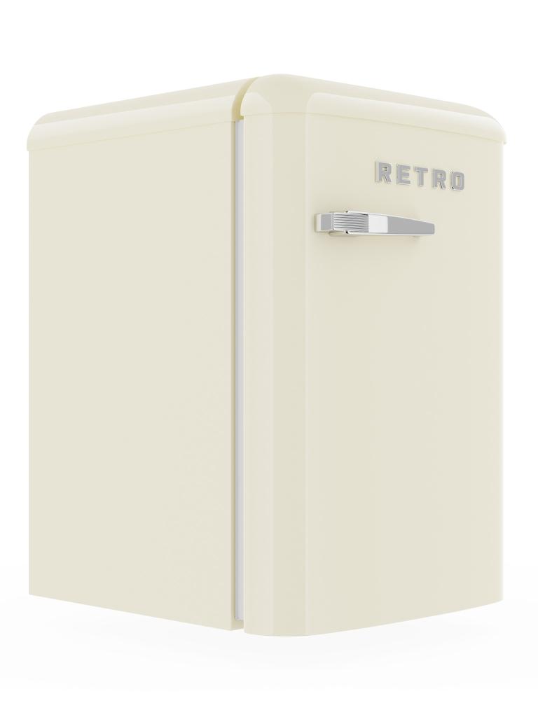 Réfrigérateur Rétro - 120 Litres - Modèle de table - Crème - Gastro