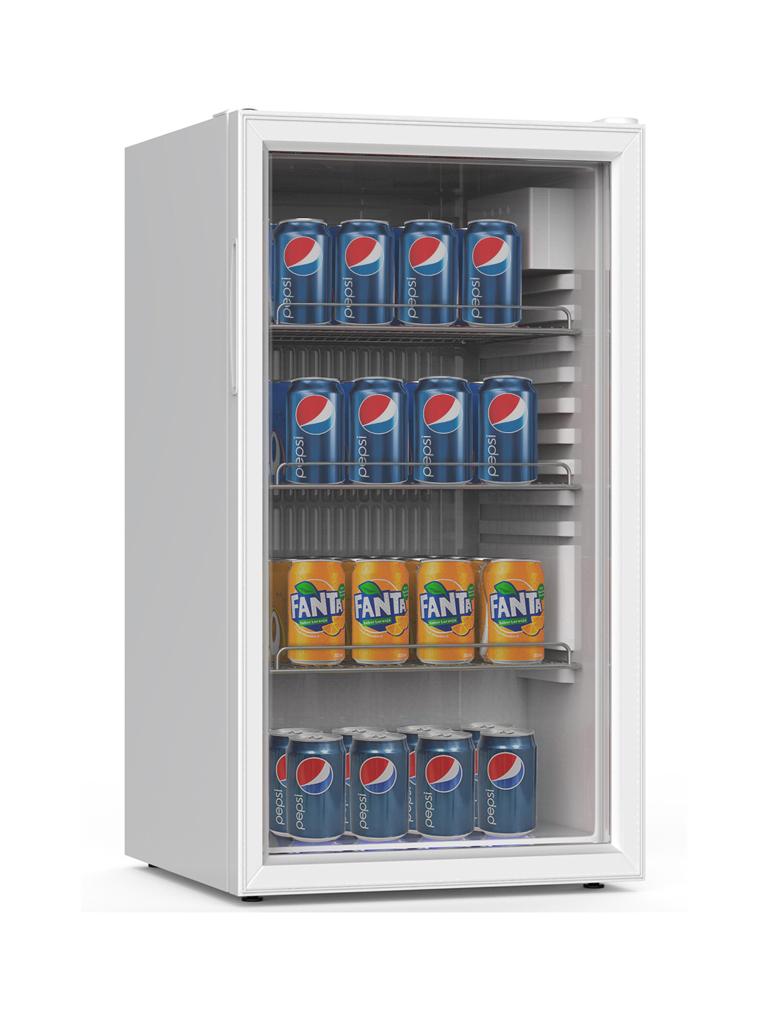 Réfrigérateur - 80 litres - Porte vitrée - Blanc - Gastro