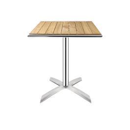 Table pliante - H 73 x 60 x 60 CM - Frêne/Aluminium - Bolero - GK991