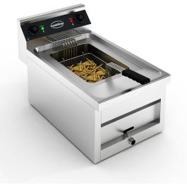 Friteuse - électrique - modèle de table - 12 litres - 400V - H 32,8 x L 40 x P 70 CM - Combisteel