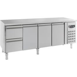 Établi réfrigéré - 2 tiroirs - 3 portes - 553 litres - 230V - H 85 x L 223 x P 70 CM - Combisteel