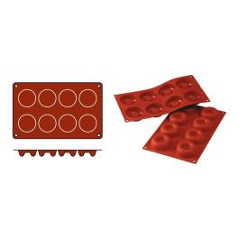 Tapis de cuisson Savarin-Medium - 0,22 KG - Silicone - Rouge - 0,05 Litre - -60°C / +230°C - Silikomart - 070059