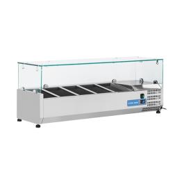 Vitrine réfrigérée - H 44 x 120 x 33,5 CM - 39 KG - 220 - 240 V - 160 W - Statique - R600A - Inox - 34 Litre - +2°C / +8°C - Cool Head - 712010
