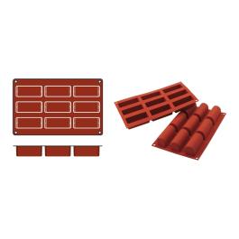 Tapis de Cuisson Buche-Midi - 0,32 KG - Silicone - Rouge - 0,083 Litre - -60°C / +230°C - Silikomart - 070077