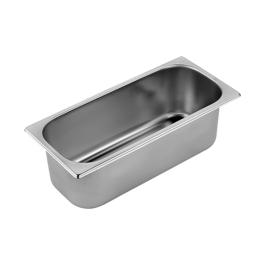 Bac à glaces - H 12 x 36 x 16.5 CM - 0.665 KG - acier inoxydable - 5.4 Litre - 953940