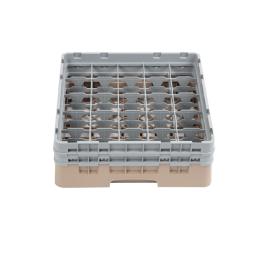 Panier lave-vaisselle - 25 compartiments - Beige - H 18,4 x 50 x 50 CM - Polypropylène - Cambro - DW555