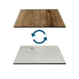 Plateau de table - Timber White & Oak Rustical - HPL - L 120 x P 70 CM - G-Line