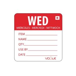 Etiquettes jour - Amovibles - Mercredi - 500 pièces - H 4,9 x 6 CM - Vogue - L068