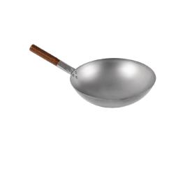 Wok - Ø 38 x H 19,5 x 57 CM - Métal/Bois - London Wok - CT246