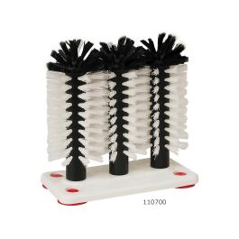 Brosse à rincer - 3 pièces - 10 pièces - Base en plastique - 110700