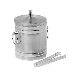 Seau à glaçons - H 18 CM - 1,125 KG - Ø12,5 CM - acier inoxydable - 1 Litre - 062001