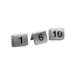 Set de numéros de table - H 4,3 x 5,3 CM - 0,25 KG - acier inoxydable - 705050