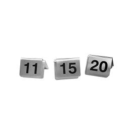 Set de numéros de table - H 4,3 x 5,3 CM - 0,25 KG - acier inoxydable - 705051